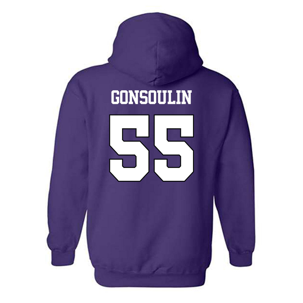 TCU - NCAA Men's Basketball : Zach Gonsoulin - Classic Shersey Hooded Sweatshirt-1