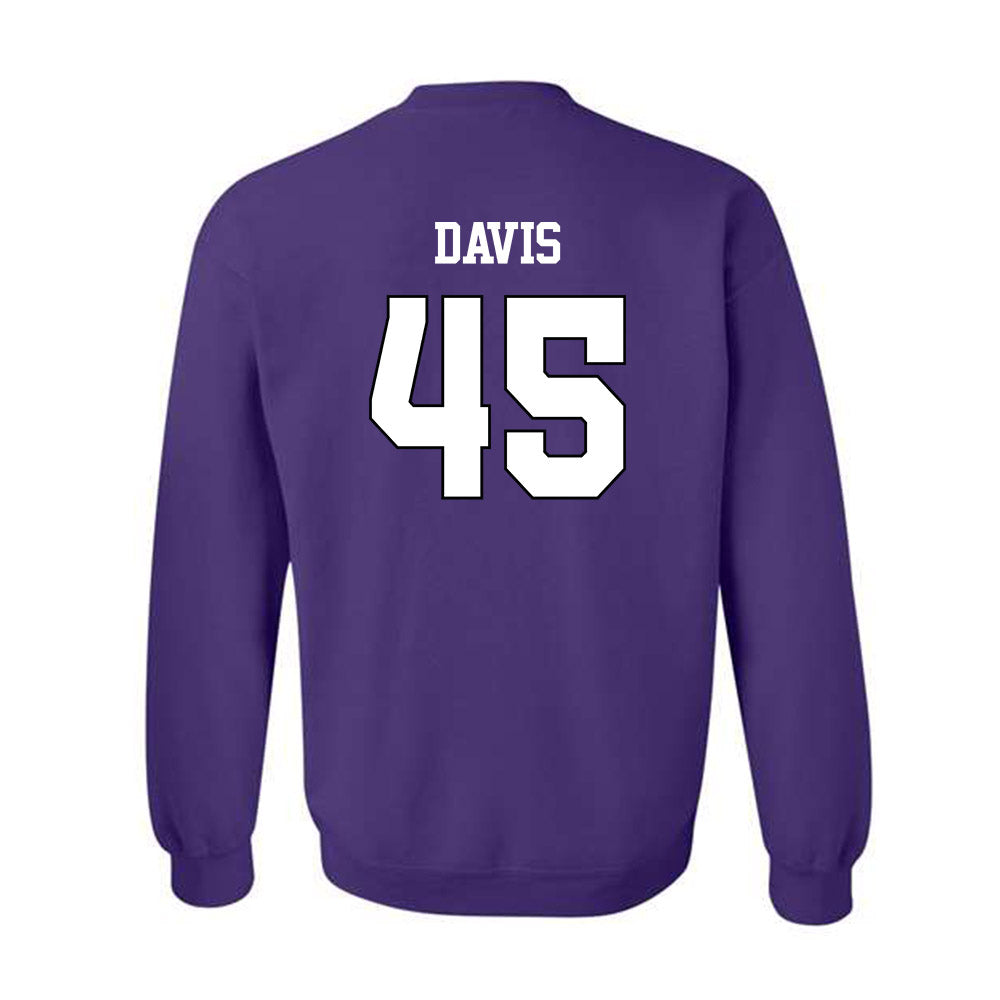 TCU - NCAA Baseball : Lance Davis - Classic Shersey Crewneck Sweatshirt-1