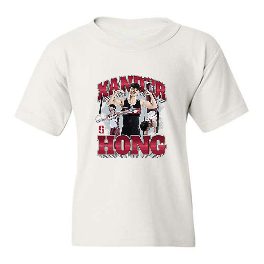 Stanford - NCAA Men's Gymnastics : Xander Hong - Collage Youth T-Shirt-0