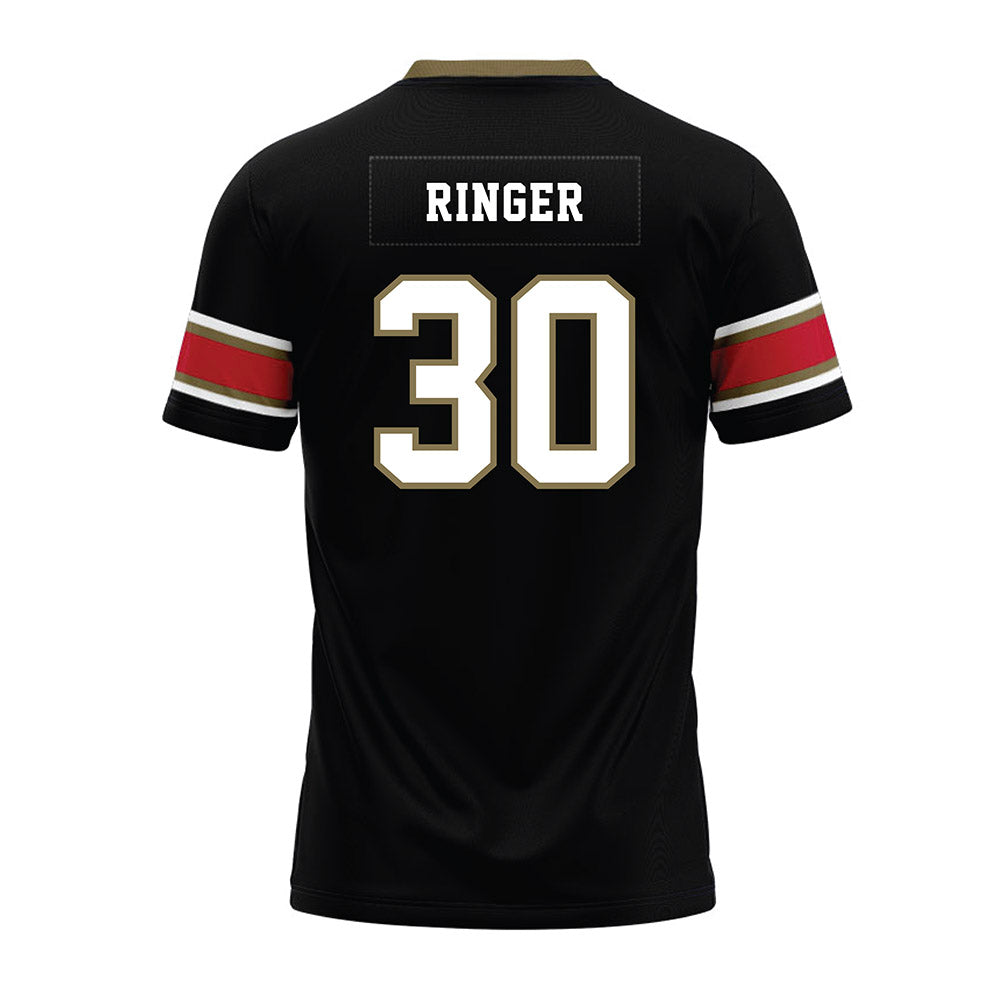 Miami of Ohio - NCAA Football : Josh Ringer - Black Premium Football Jersey-1