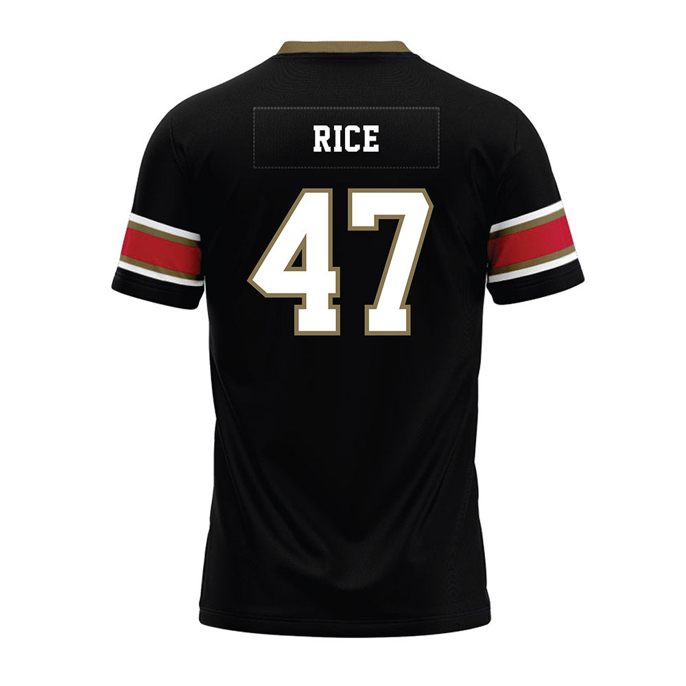 Miami of Ohio - NCAA Football : Brach Rice - Black Premium Football Jersey-1