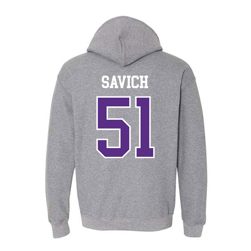 SBU - NCAA Football : Samuel Savich - Classic Shersey Hooded Sweatshirt-1