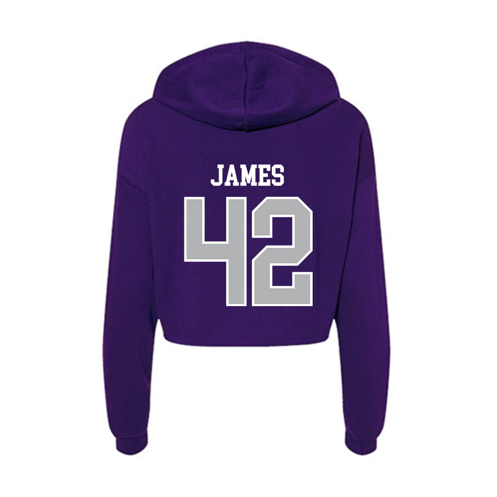 SBU - NCAA Football : Kaleb James - Classic Shersey Women's Crop Fleece Hoodie-1