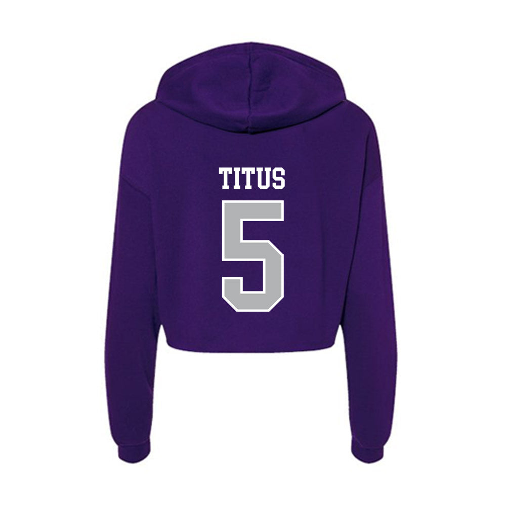 SBU - NCAA Baseball : Conner Titus - Classic Shersey Women's Crop Fleece Hoodie-1