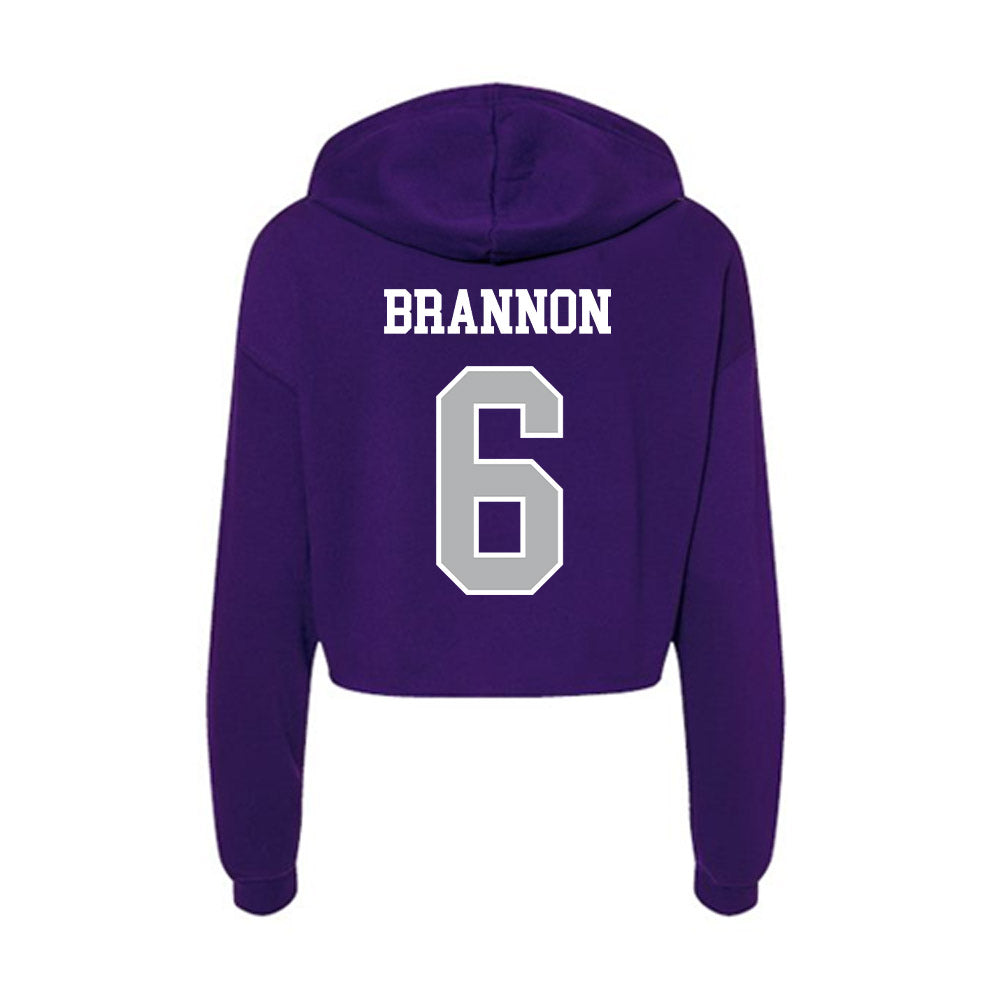 SBU - NCAA Men's Soccer : Tate Brannon - Classic Shersey Women's Crop Fleece Hoodie-1