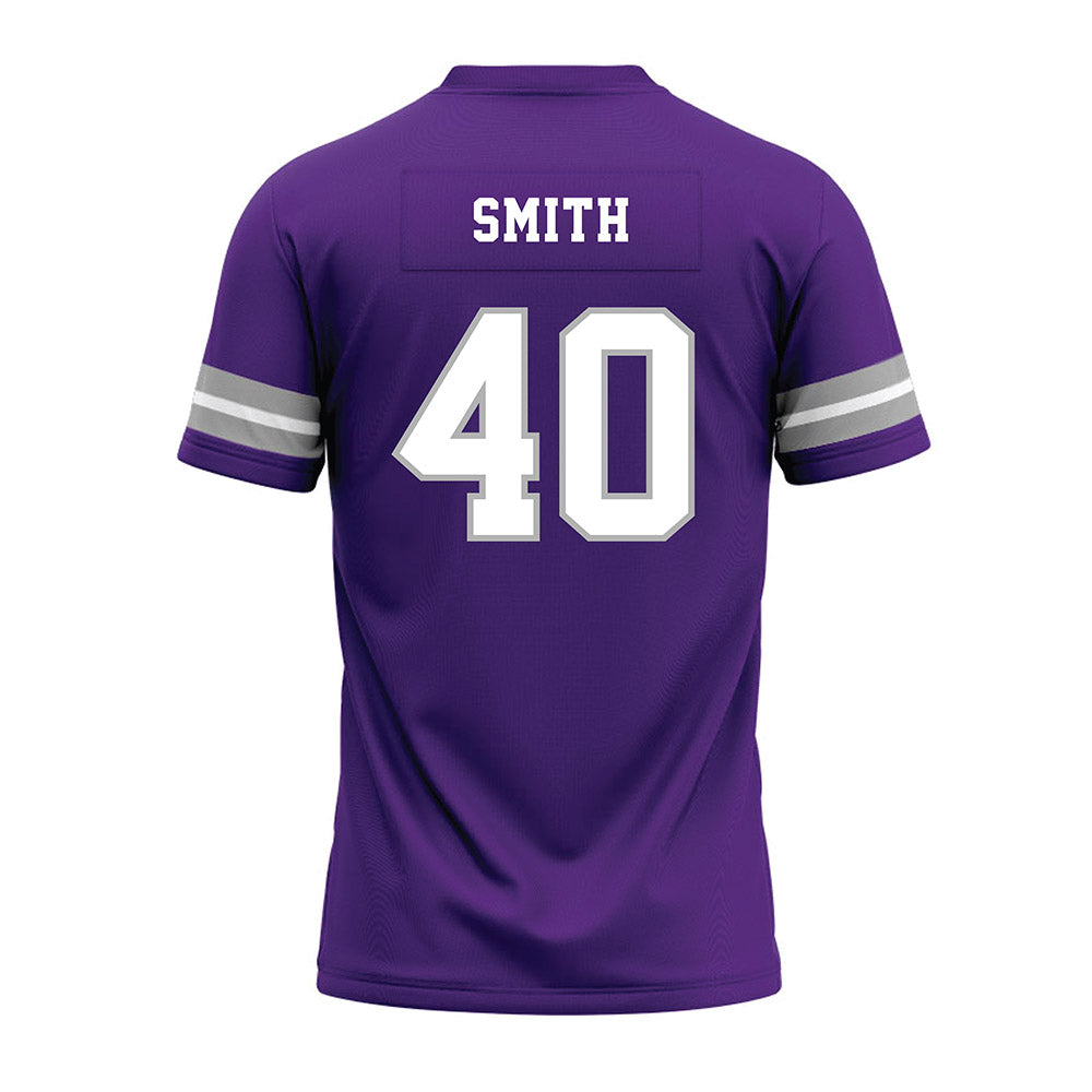 SBU - NCAA Football : Finn Smith - Purple Premium Football Jersey-1
