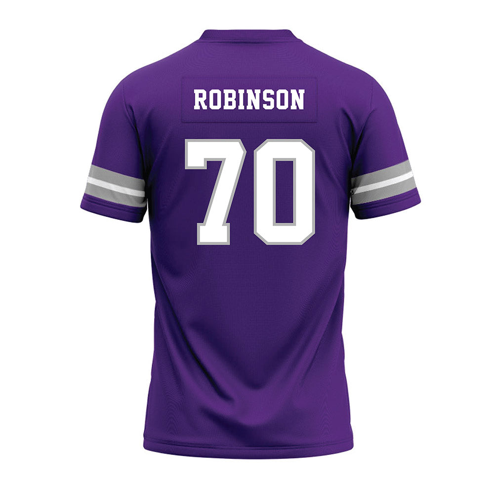SBU - NCAA Football : Samuel Robinson - Purple Premium Football Jersey-1