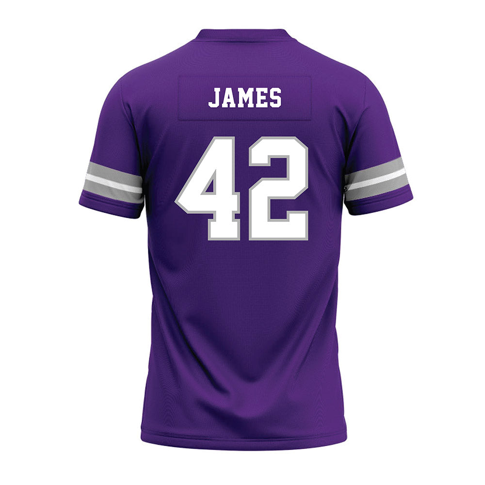 SBU - NCAA Football : Kaleb James - Purple Premium Football Jersey-1