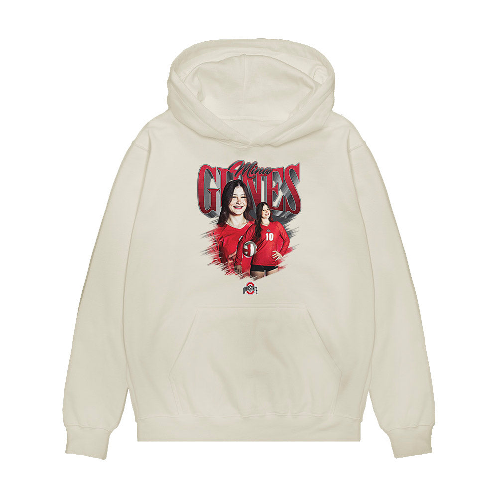 Ohio State - NCAA Women's Volleyball : Mina Gunes - Collage Premium Hooded Sweatshirt-0