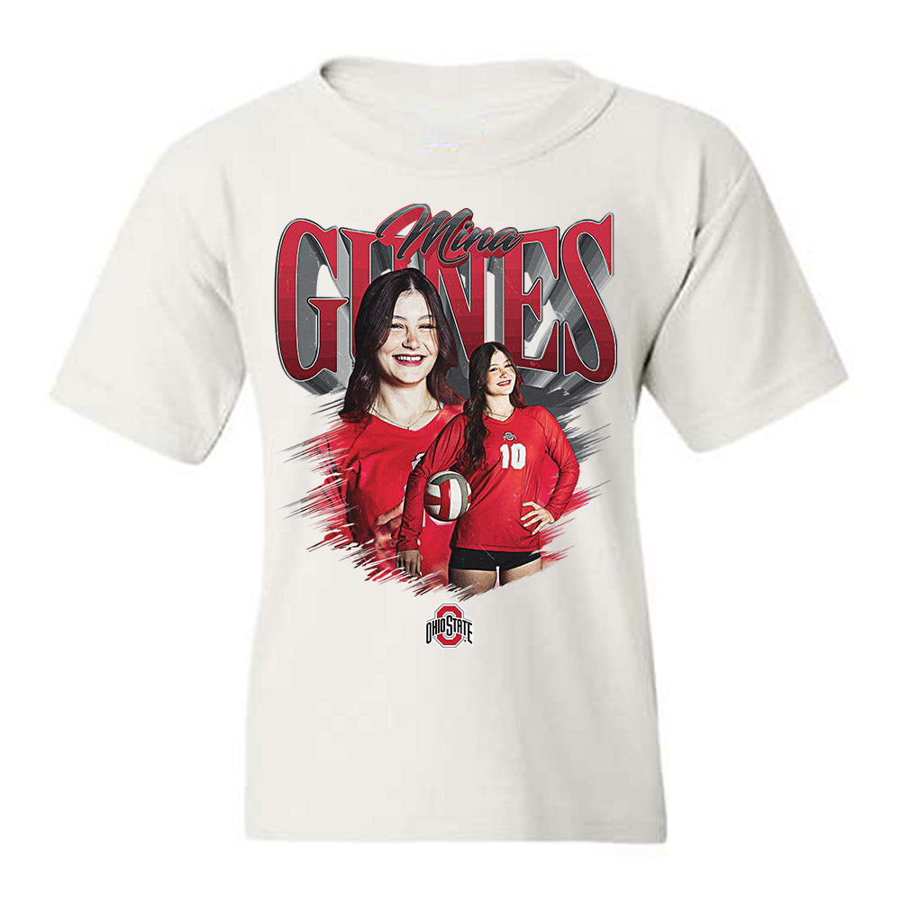 Ohio State - NCAA Women's Volleyball : Mina Gunes - Collage Youth T-Shirt-0