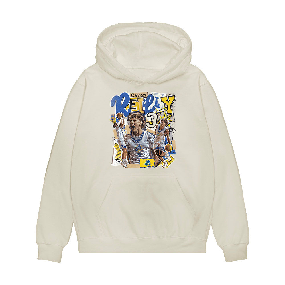 Delaware - NCAA Men's Basketball : Cavan Reilly - Collage Premium Hooded Sweatshirt-0