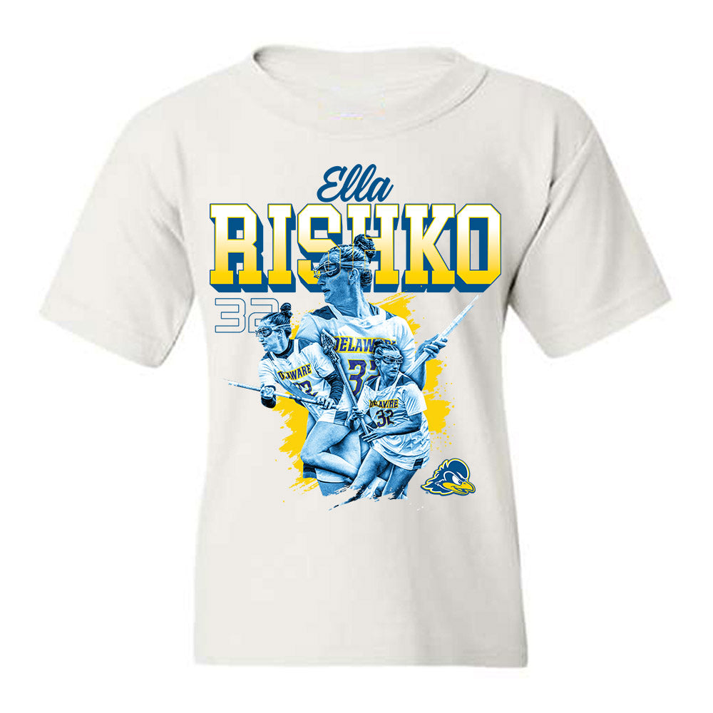 Delaware - NCAA Women's Lacrosse : Ella Rishko - Collage Youth T-Shirt-0