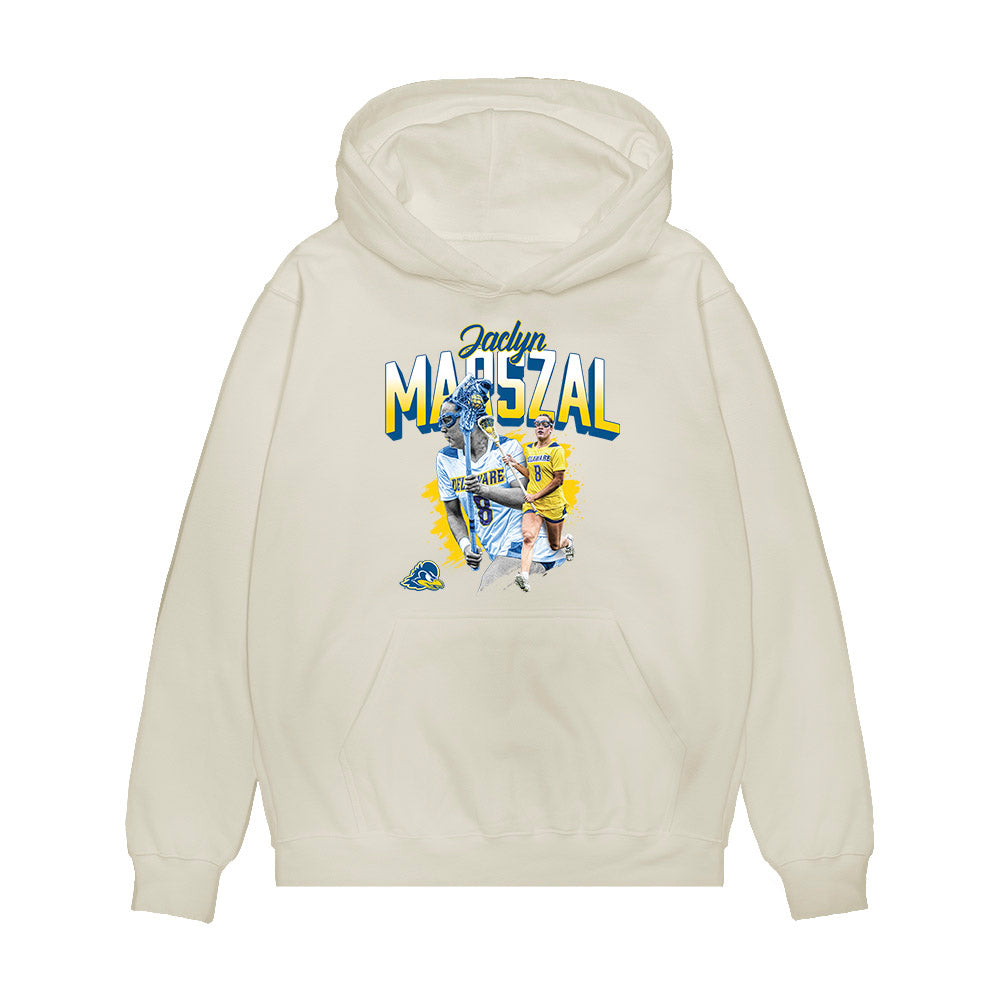 Delaware - NCAA Women's Lacrosse : Jaclyn Marszal - Collage Premium Hooded Sweatshirt-0