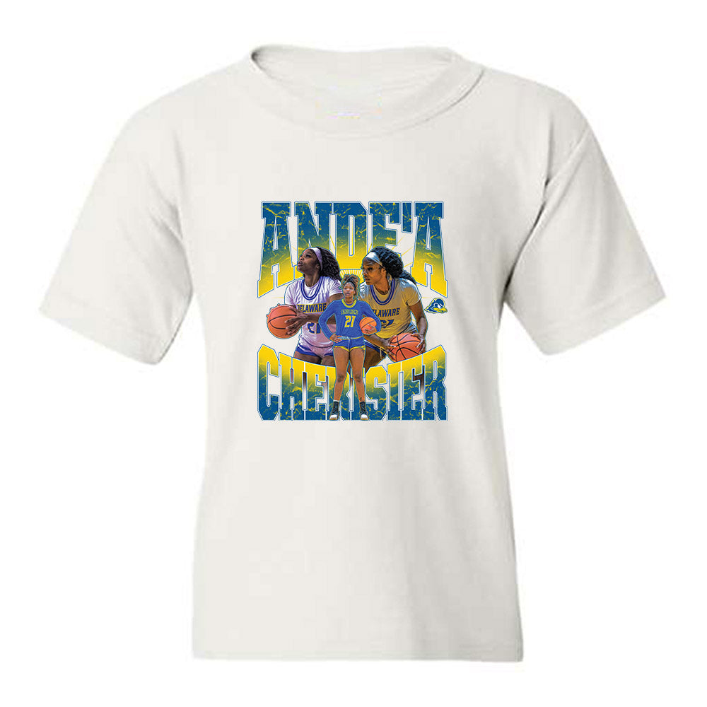 Delaware - NCAA Women's Basketball : Andea Cherisier - Collage Youth T-Shirt-0