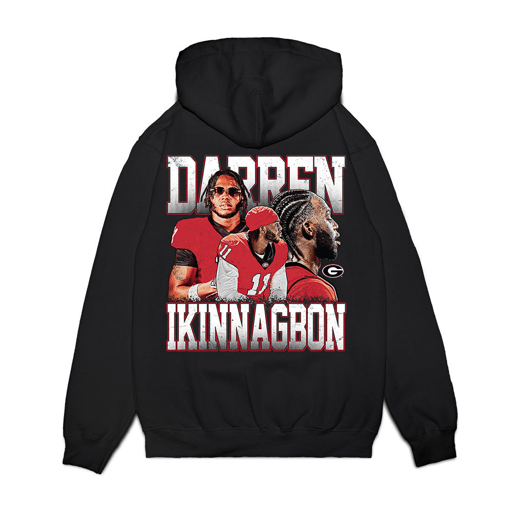 Georgia - NCAA Football : Darren Ikinnagbon - Collage Premium Hooded Sweatshirt-1