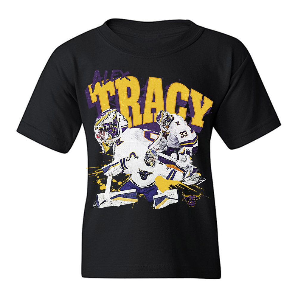 Minn. St. - NCAA Men's Ice Hockey : Alex Tracy - Collage Youth T-Shirt-0