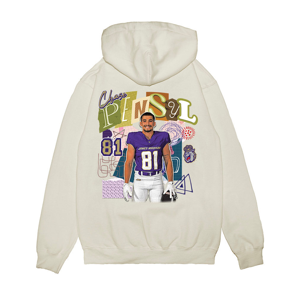 JMU - NCAA Football : Chase Pensyl - Collage Premium Hooded Sweatshirt-1