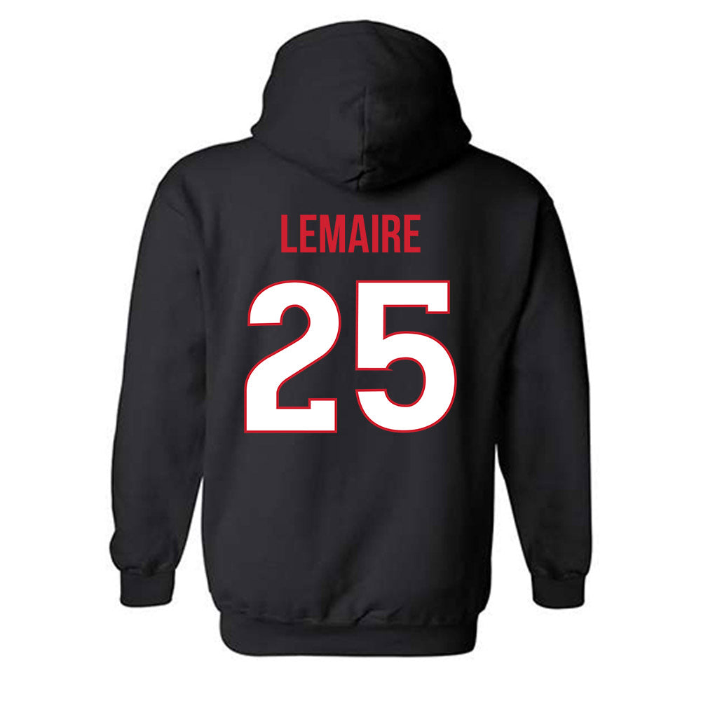 Rutgers - NCAA Men's Soccer : Cedric Lemaire - Replica Shersey Hooded Sweatshirt-1