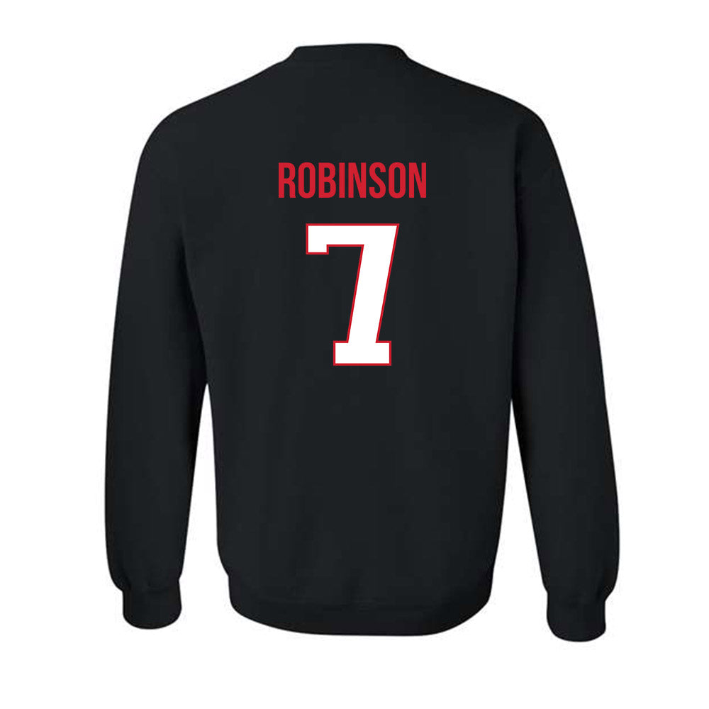 Rutgers - NCAA Men's Track & Field : Sincere Robinson - Replica Shersey Crewneck Sweatshirt-1