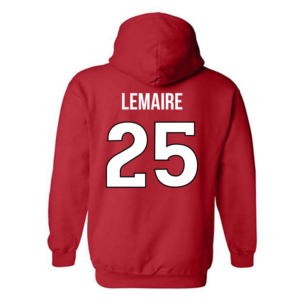 Rutgers - NCAA Men's Soccer : Cedric Lemaire - Replica Shersey Hooded Sweatshirt-1