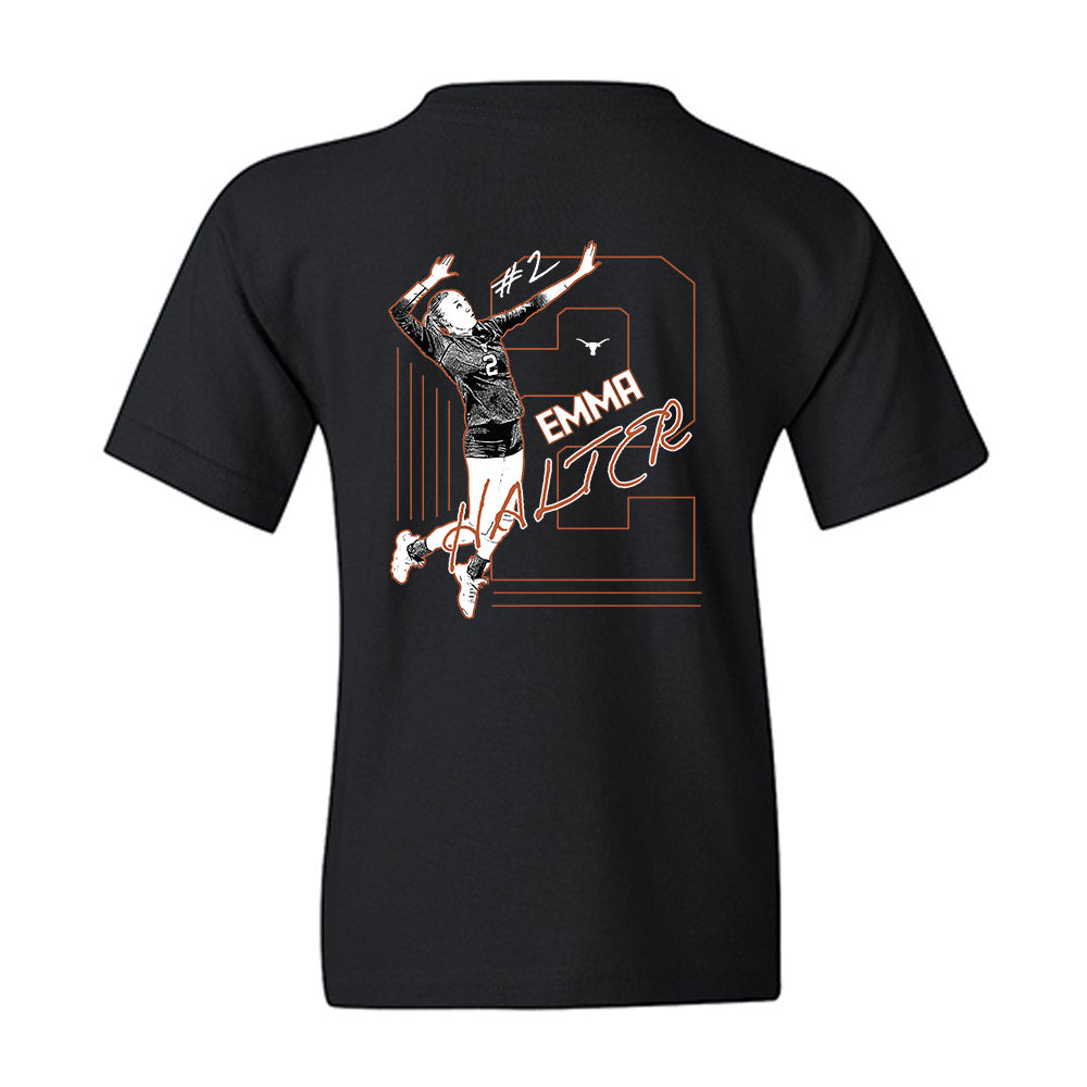 Texas - NCAA Women's Volleyball : Emma Halter - Graphic Tee Youth T-Shirt-1
