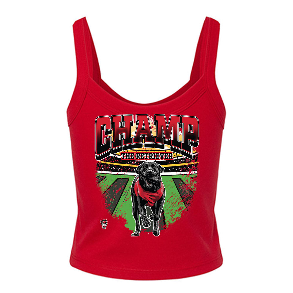 NC State - Ripken : - Champ The Retriever Women’s Rib Cropped Tank Top-1