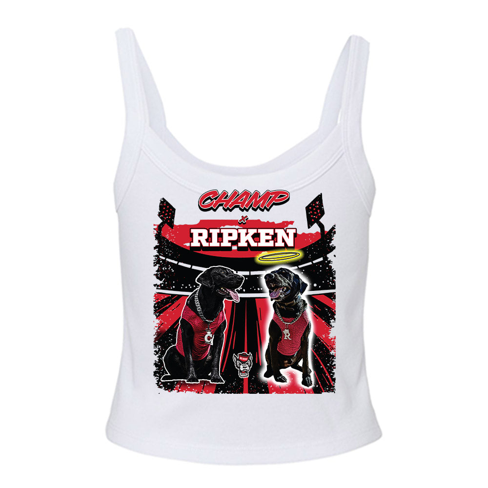 NC State - Ripken : - Champ & Ripken Women’s Rib Cropped Tank Top-1