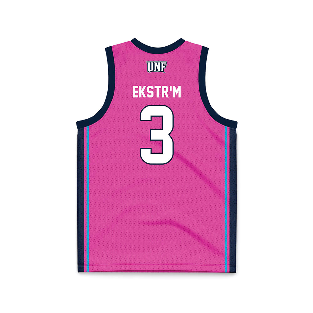 UNF - NCAA Women's Basketball : Anja Ekstr'm - Pink Basketball Jersey-1