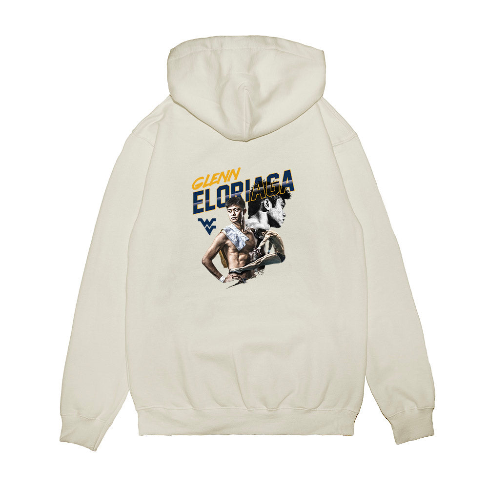 West Virginia - NCAA Men's Swimming & Diving : Glenn Eloriaga - Collage Premium Hooded Sweatshirt-1