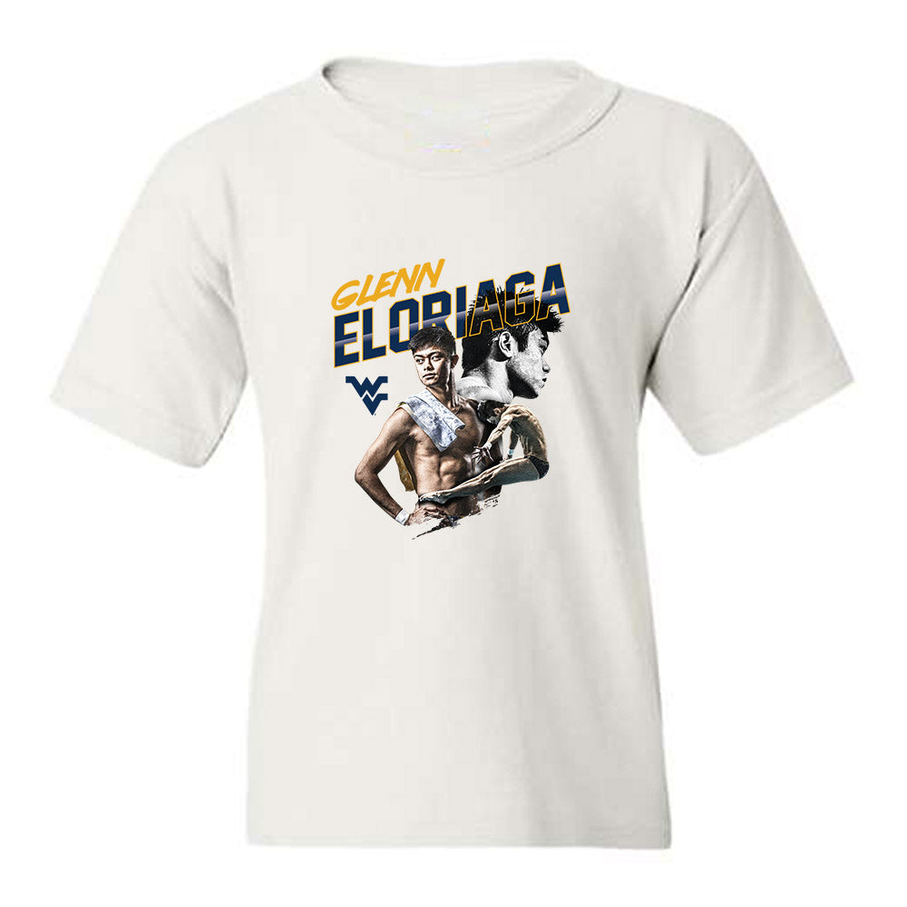 West Virginia - NCAA Men's Swimming & Diving : Glenn Eloriaga - Collage Youth T-Shirt-0