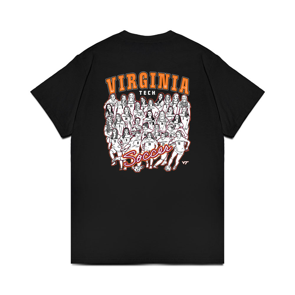 Virginia Tech - NCAA Women's Soccer : Team Collage Comfort Colors T-Shirt-1