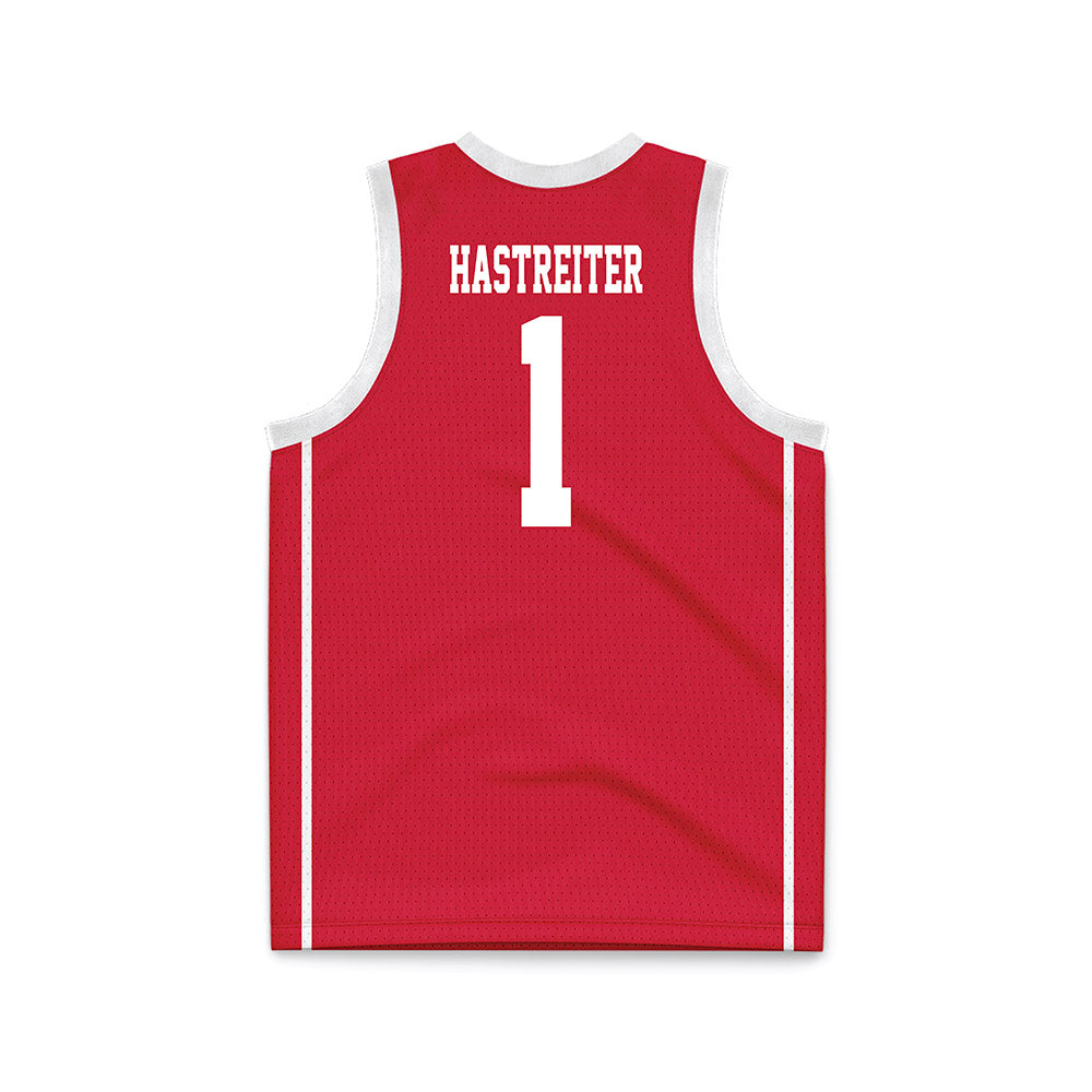 MSUM - NCAA Men's Basketball : Sam Hastreiter - Red Basketball Jersey-1