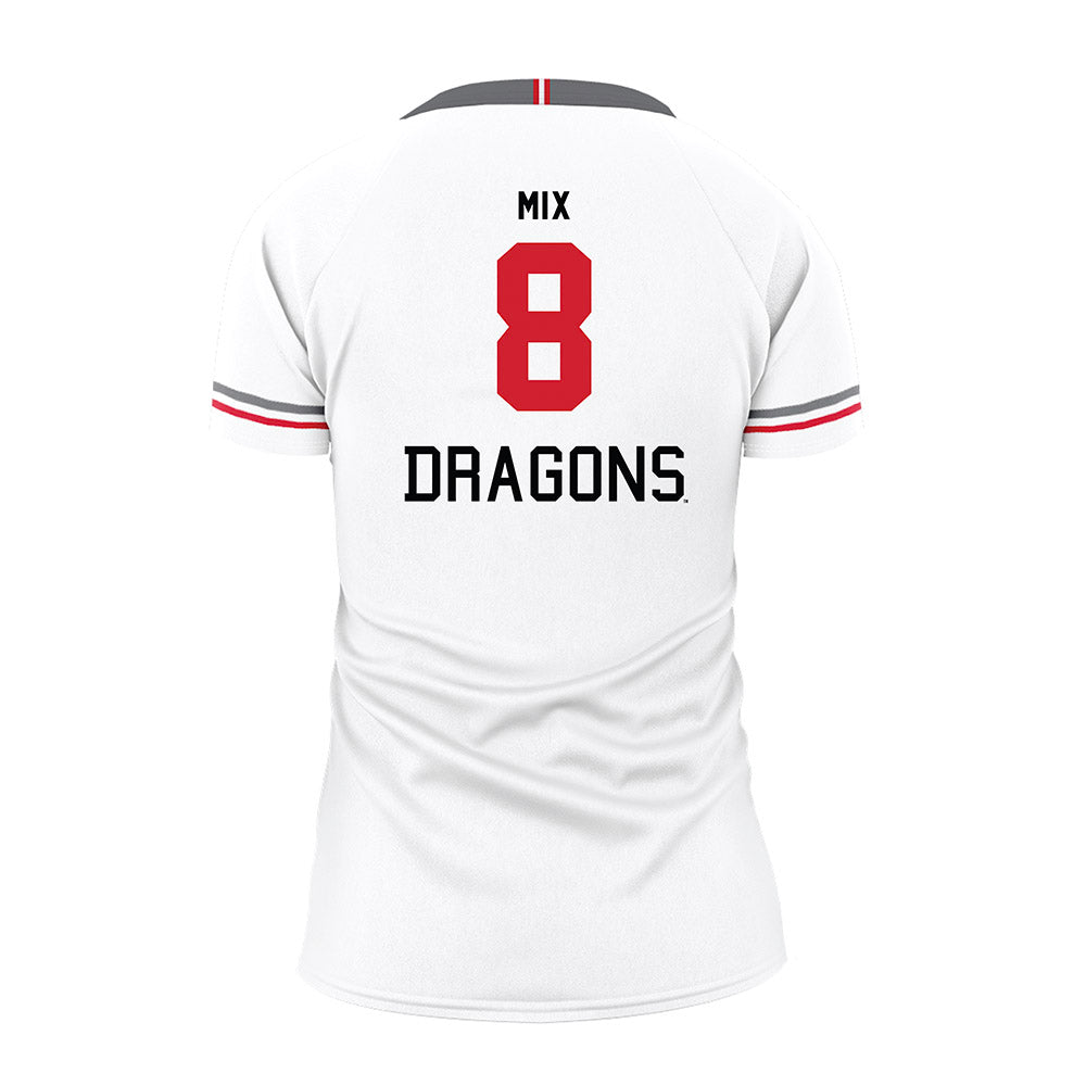 MSUM - NCAA Women's Volleyball : Natalie Mix - White Volleyball Jersey-1