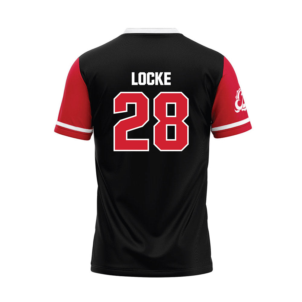 MSUM - NCAA Softball : Courtney Locke - Black Baseball Jersey-1