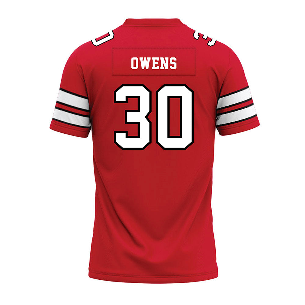 MSUM - NCAA Football : Jacion Owens - Red Premium Football Jersey-1