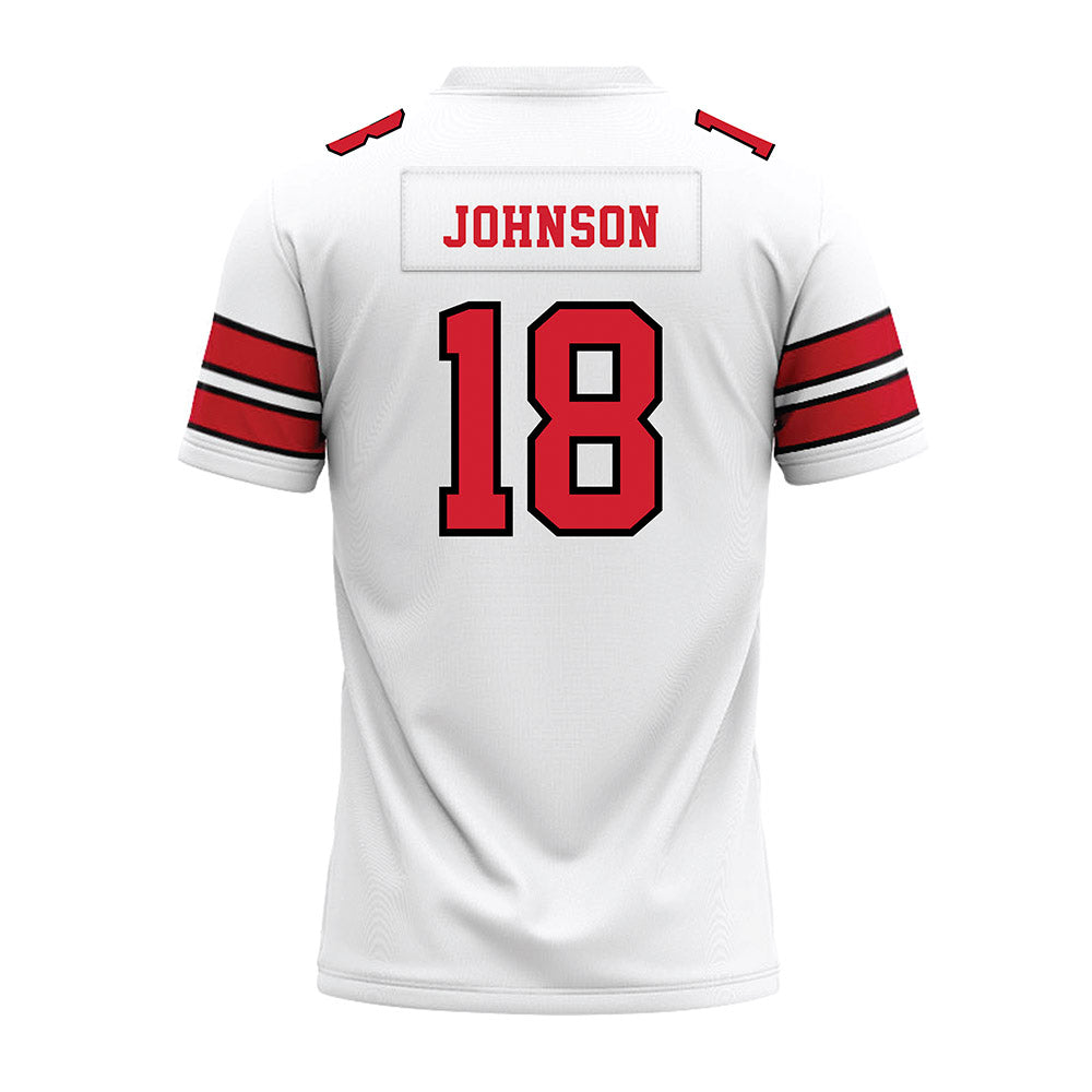 MSUM - NCAA Football : Caleb Johnson - White Premium Football Jersey-1