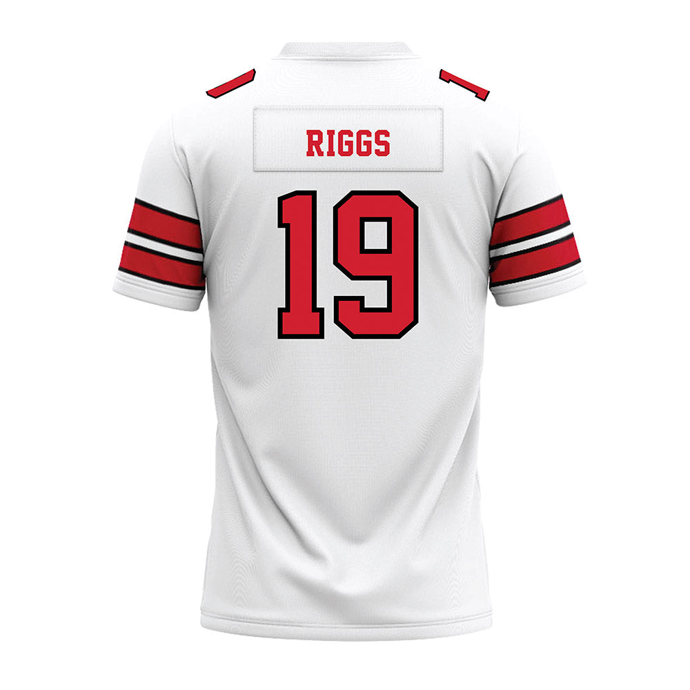 MSUM - NCAA Football : Madden Riggs - White Premium Football Jersey-1