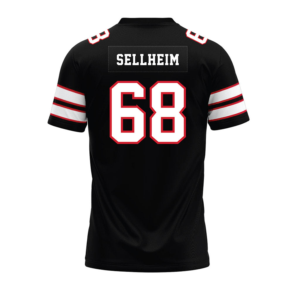 MSUM - NCAA Football : Brennan Sellheim - Black Premium Football Jersey-1