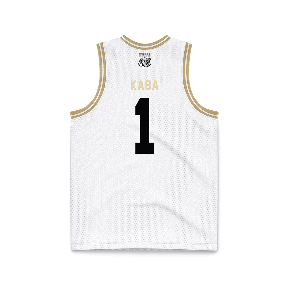 PFW - NCAA Men's Basketball : Ebrahim Kaba - White Basketball Jersey-1