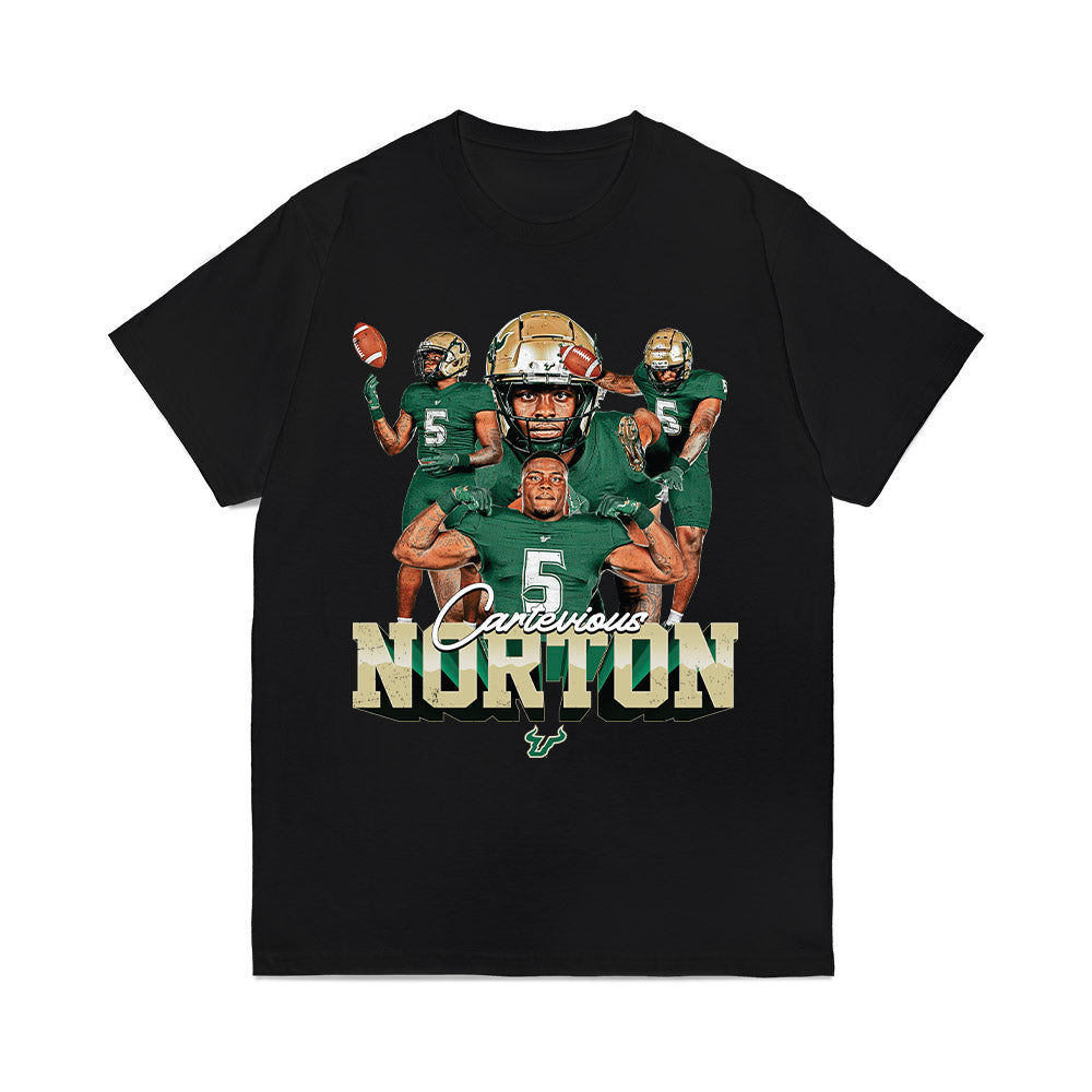 USF - NCAA Football : Cartevious Norton - Collage Comfort Colors T-Shirt-0