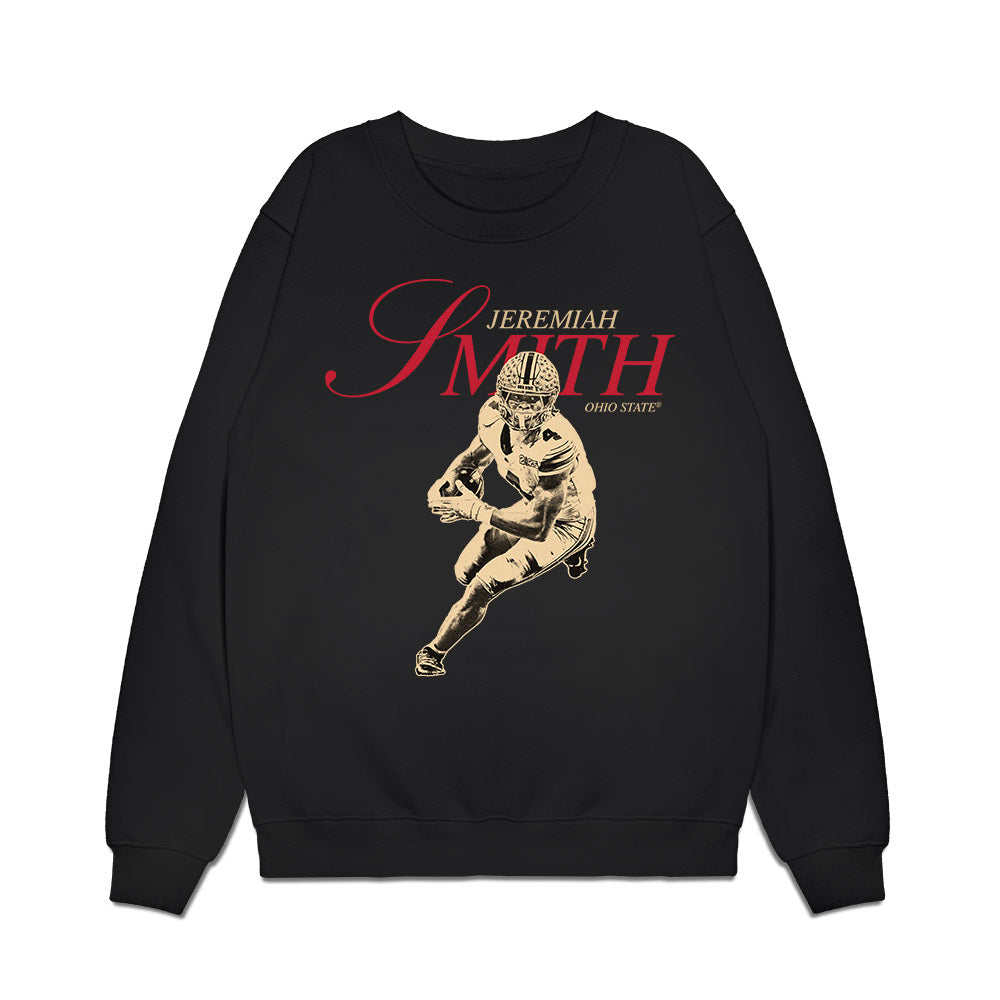 Ohio State - NCAA Football : Jeremiah Smith - Legacy Premium Crewneck Sweatshirt-0
