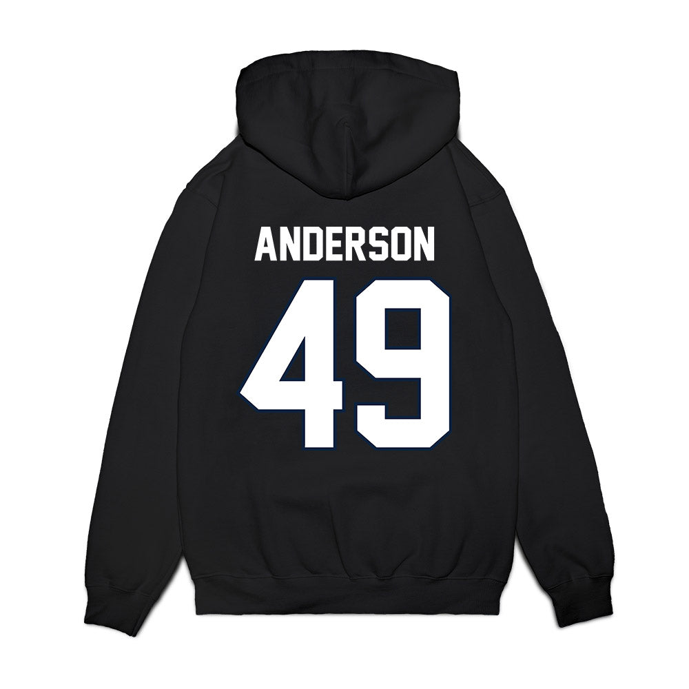 UConn - NCAA Football : Bryce Anderson - Vintage Helmet Premium Hooded Sweatshirt-1