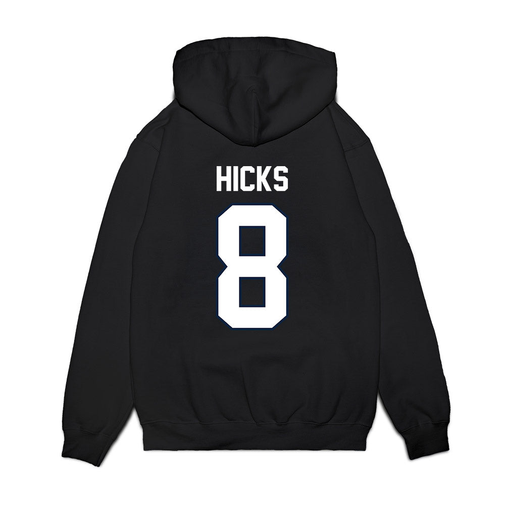 UConn - NCAA Football : Kylish Hicks - Vintage Helmet Premium Hooded Sweatshirt-1