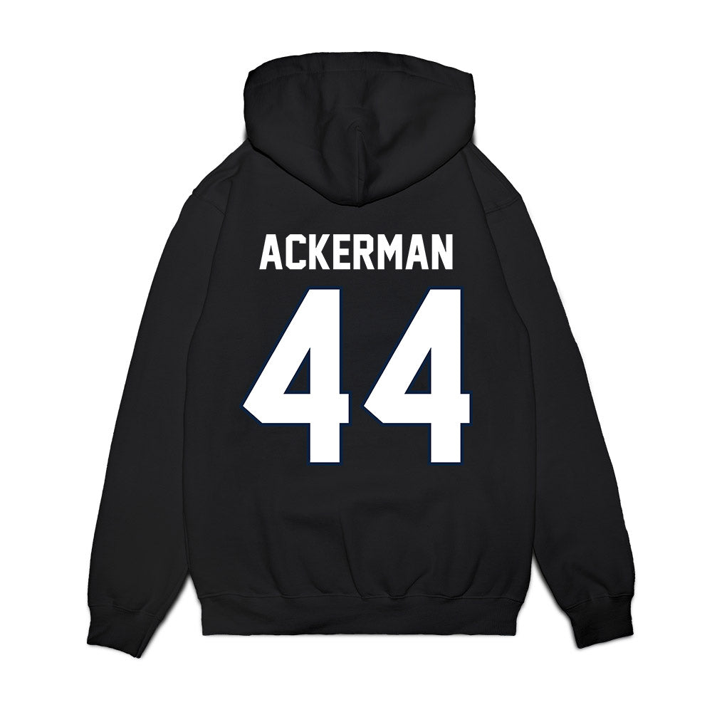 UConn - NCAA Football : Cooper Ackerman - Vintage Helmet Premium Hooded Sweatshirt-1