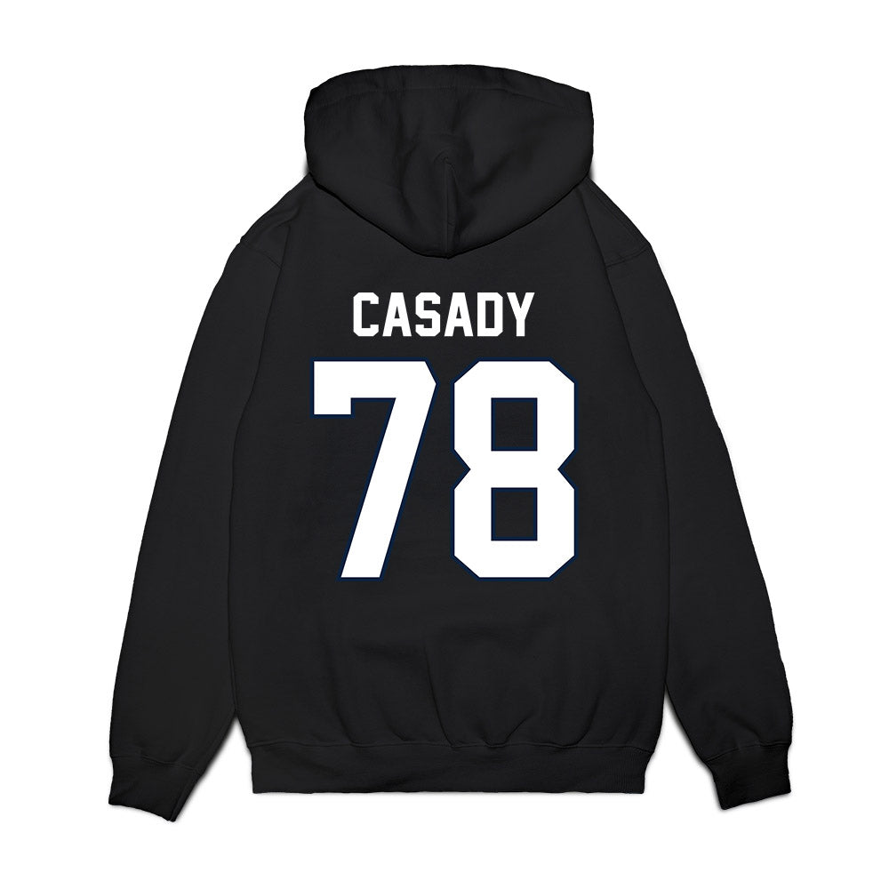 UConn - NCAA Football : Carsten Casady - Vintage Helmet Premium Hooded Sweatshirt-1