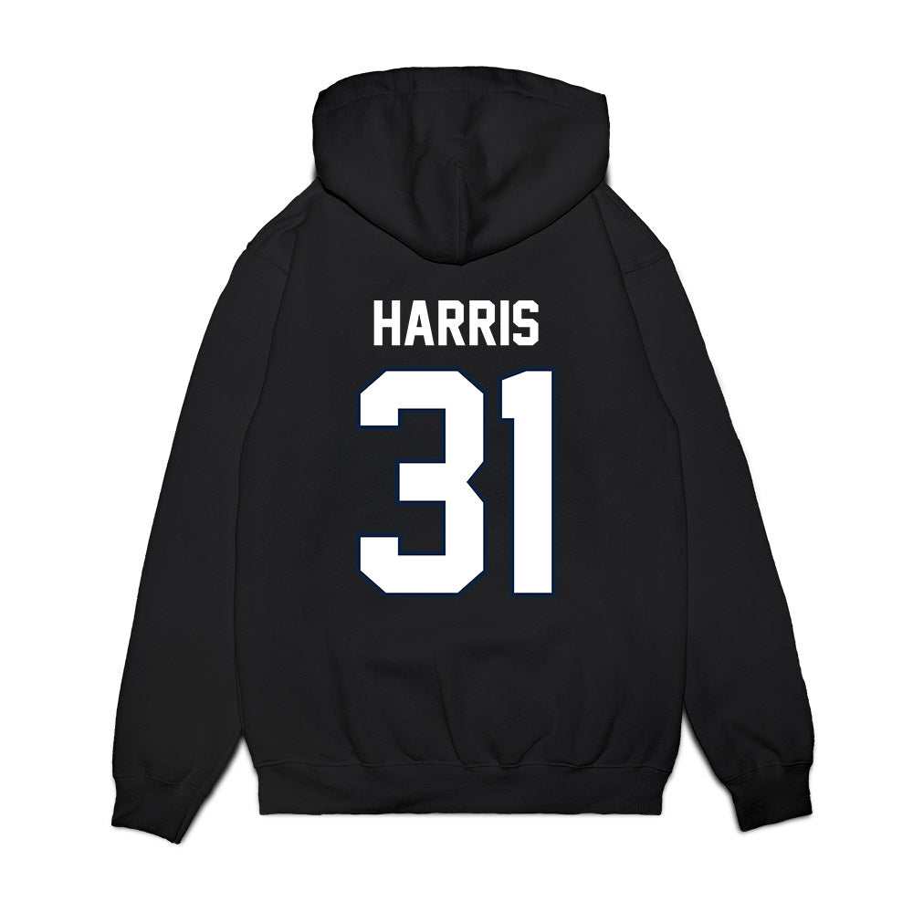 UConn - NCAA Football : Diandre Harris - Vintage Helmet Premium Hooded Sweatshirt-1