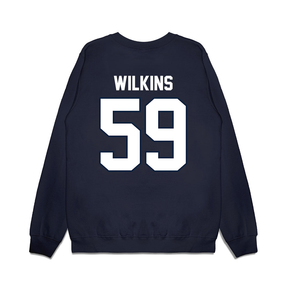 UConn - NCAA Football : Finn Wilkins - Vintage Helmet Premium Crewneck Sweatshirt-1