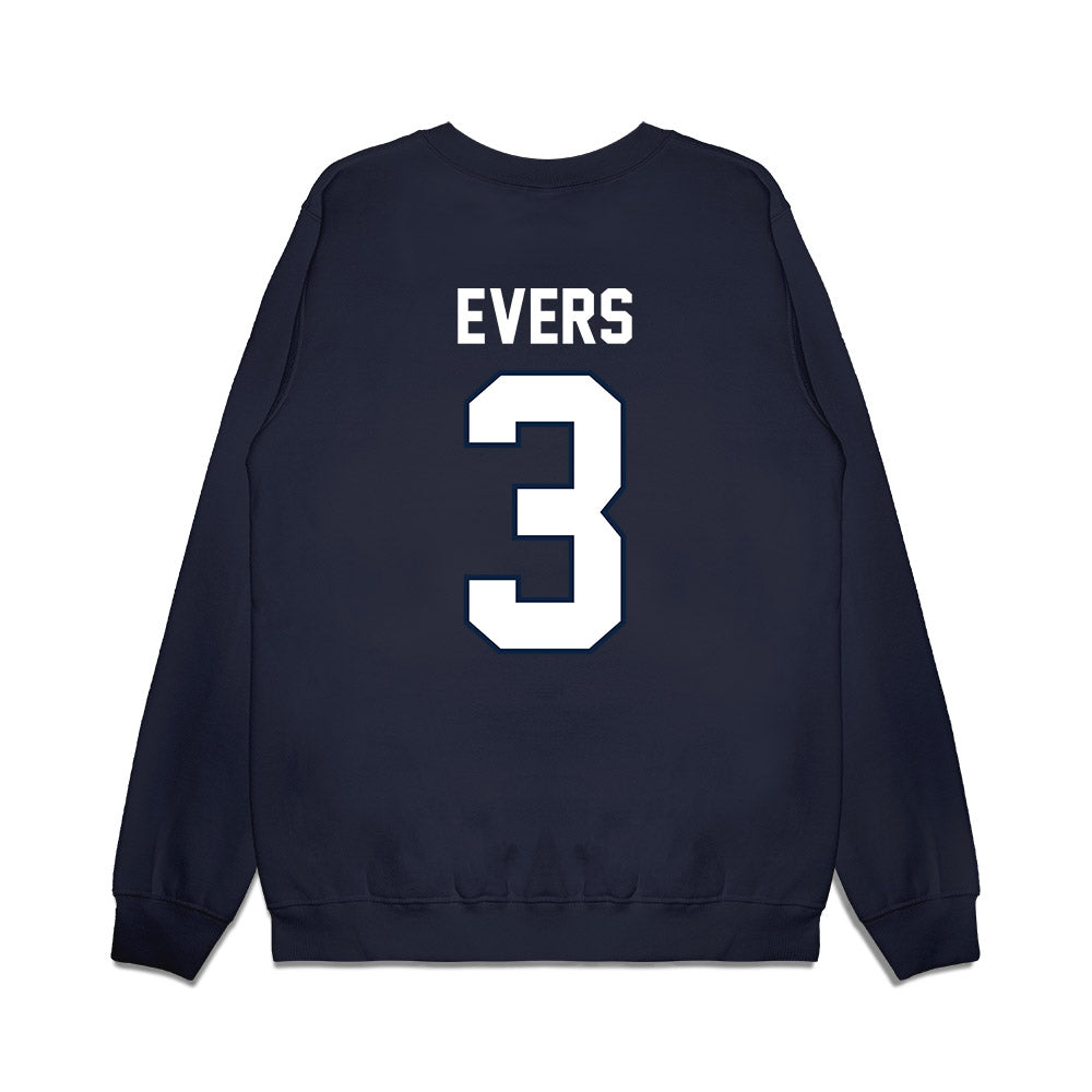 UConn - NCAA Football : Nick Evers - Vintage Helmet Premium Crewneck Sweatshirt-1