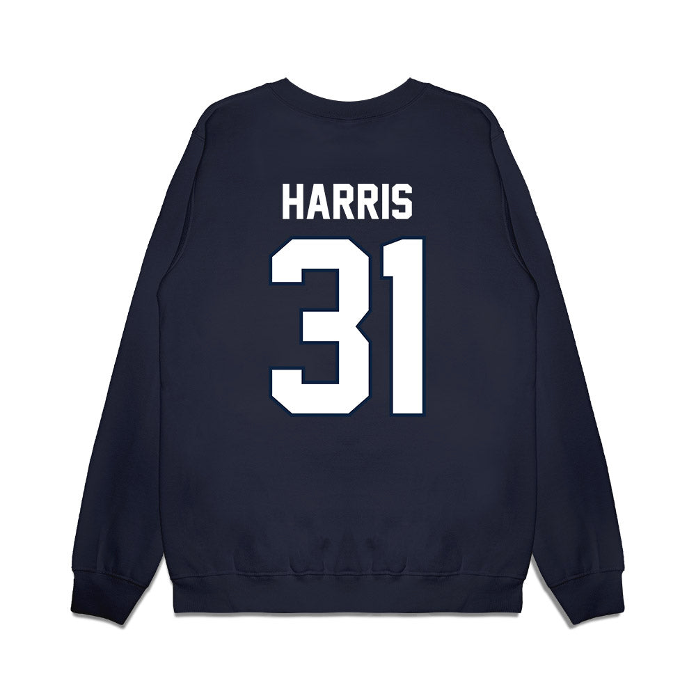 UConn - NCAA Football : Diandre Harris - Vintage Helmet Premium Crewneck Sweatshirt-1