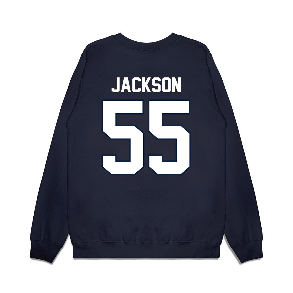 UConn - NCAA Football : Vincent Jackson - Vintage Helmet Premium Crewneck Sweatshirt-1